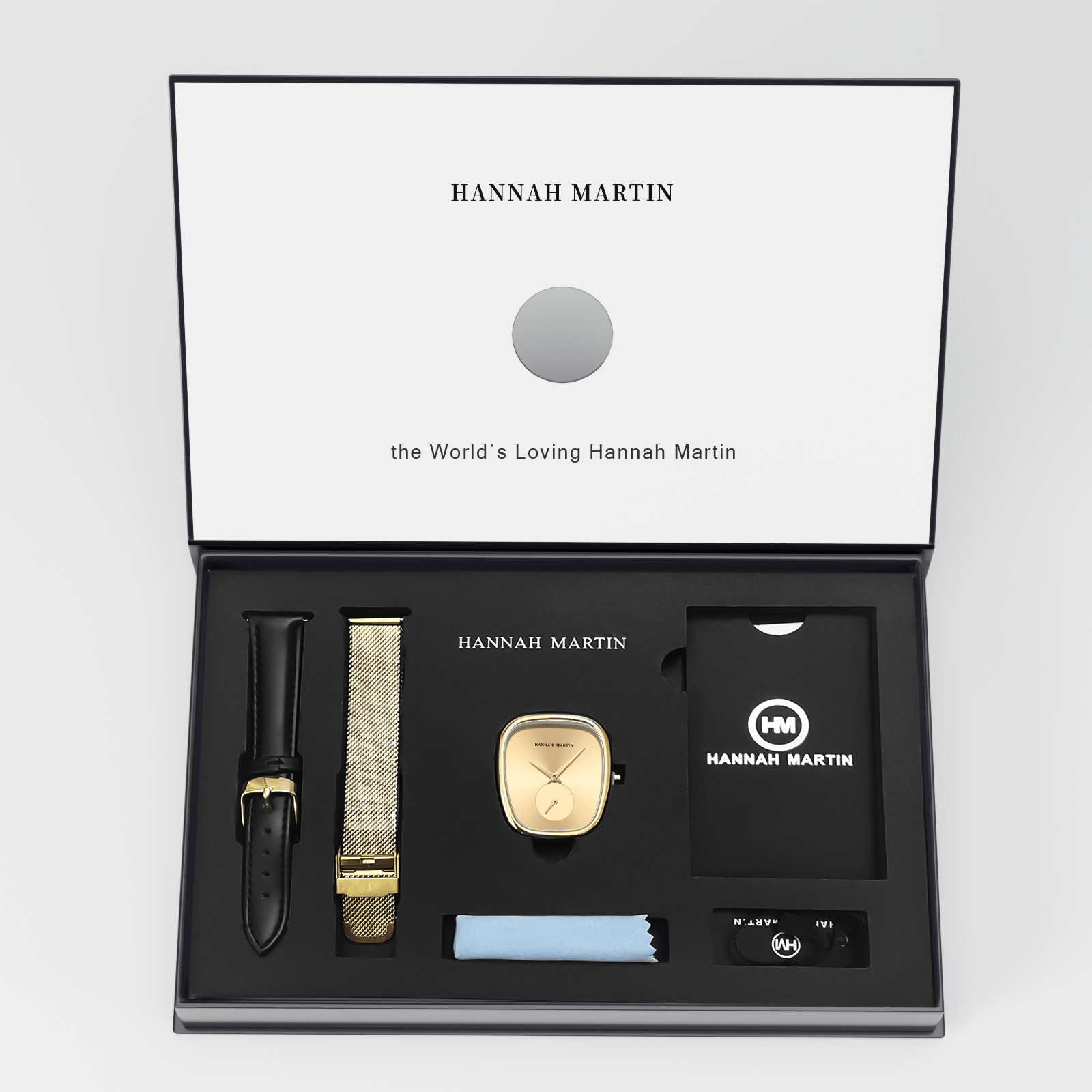 Coffret Montre Femme HANNAH MARTIN – Deux Bracelets Interchangeables